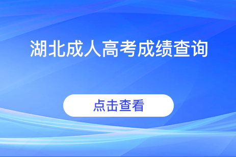 湖北成人高考成績查詢